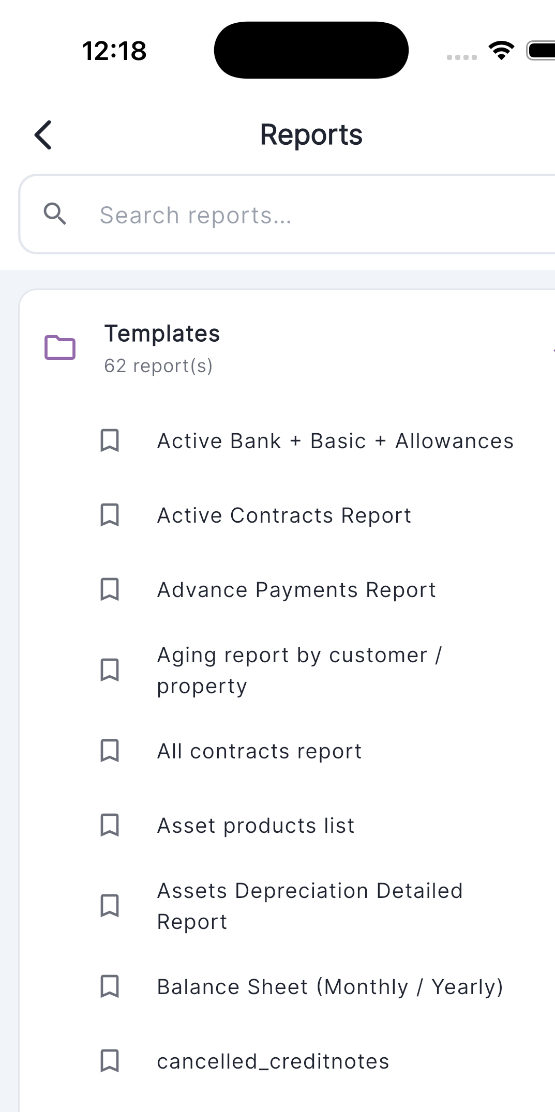 FlairSuite mobile app: reports and templates